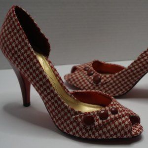 Unlisted Red Houndstooth Heels